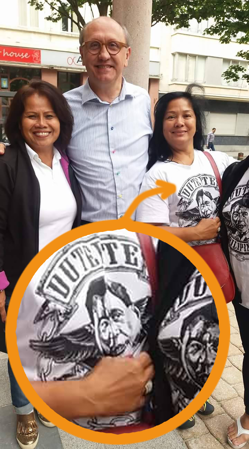 Keizer van Oostende vrolijk op de foto met aanhangers van moordende dictator Duterte