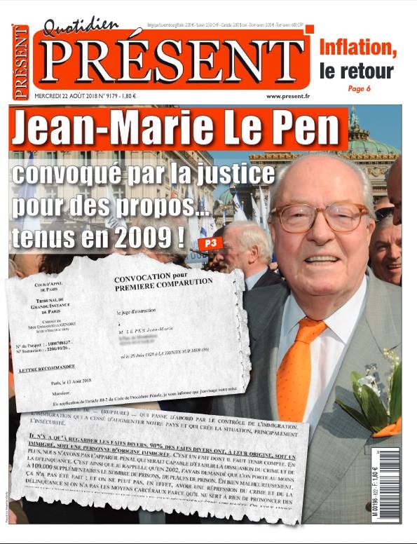 90-jarige Jean-Marie Le Pen moet (opnieuw) voor de rechtbank verschijnen