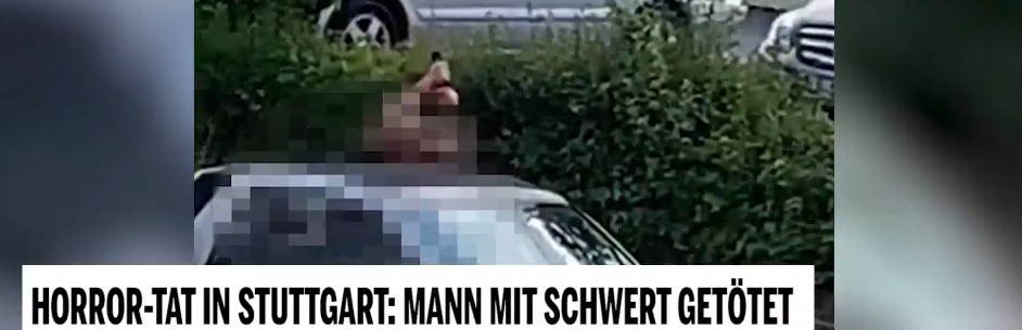 Horrorduitsland: Syriër slacht man af met zwaard in midden van straat