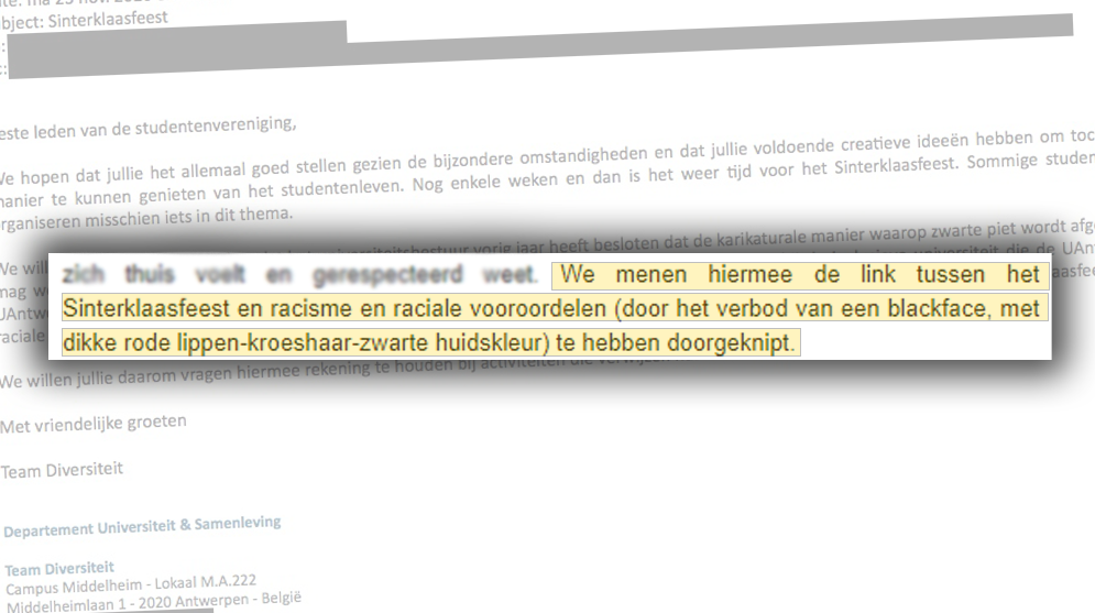 Universiteit Antwerpen verbiedt expliciet Zwarte Piet bij studenten(clubs), KVHV reageert gepast